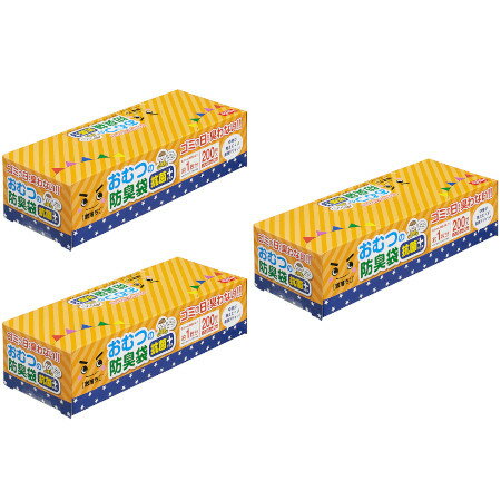 【激落ちくん】おむつの防臭袋 200枚【3個セット】(4573177598831-3) 【激落ちくん】おむつの防臭袋 200枚【3個セット】(4573177598831-3)