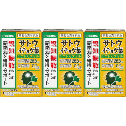 サトウ イチョウ葉 60粒【3個セット】(4987316082424-3)