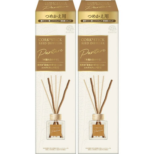【2個セット】Sukki－ri！ CORK＋STICK －Puriture－「木漏れ日の中で」つめかえ 100ml(4901080590411-2)