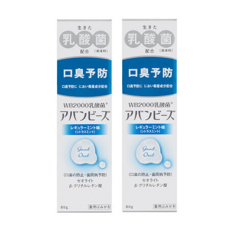 アバンビーズ レギュラーミント味 80g 【2個セット】【定形外郵便】(4987243150456-2)