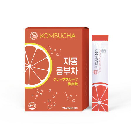 ヒルズラボ コンブチャ グレープフルーツ味 粉末タイプ 5g 15包入り (4571424997147)