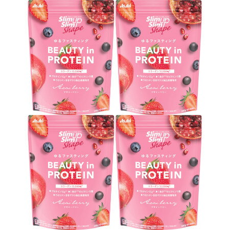 スリムアップスリムシェイプ BEAUTY in PROTEIN アサイーベリー 300g【4個セット】(4946842650484-4)