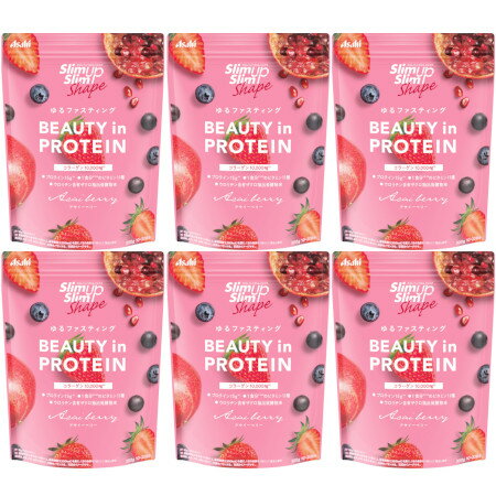 スリムアップスリムシェイプ BEAUTY in PROTEIN アサイーベリー 300g【6個セット】(4946842650484-6)