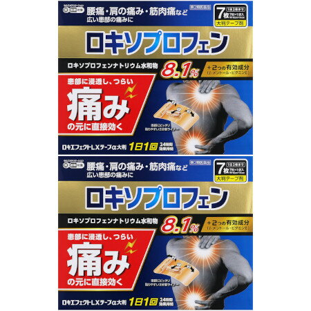 【第2類医薬品】ロキエフェクトLXテープα 7枚【2個セット】【メール便】(4987475120234-2)
