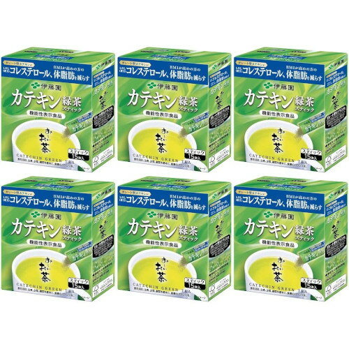 お～いお茶カテキン緑茶スティック 15本(機能性表示食品)【6個セット】(4901085641705-6)