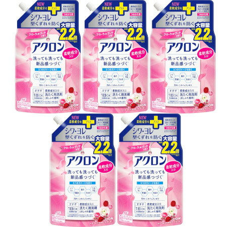 アクロン フローラルブーケの香り つめかえ用大 850ml【5個セット】(4903301344582-5)