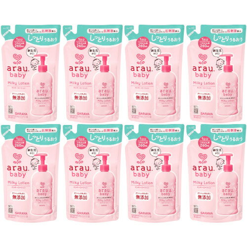 アラウ.ベビー ミルキーローション つめかえ用 260ml【8個セット】(4973512259296-8) アラウ.ベビー ミルキーローション つめかえ用 260ml【8個セット】(4973512259296-8)