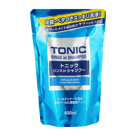 熊野油脂 トニックリンスinシャンプー400mL【メール便】(4513574029422)