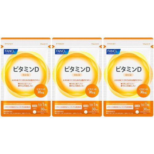 ビタミンD 30粒【3個セット】【メール便】(4908049491925-3)