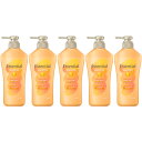 【5個セット】エッセンシャル しっとりまとまる シャンプー ポンプ 450ml(4901301436504-5)