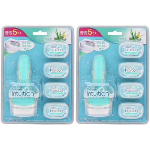 【2個セット】シック イントゥイション 敏感肌用クラブパック 増量(本体1個+替刃5個)(4903601649936-2)