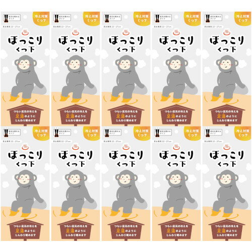 ほっこりくつ下 ブラック 1足入(22〜27cm)【10個セット】(4973603003036-10)