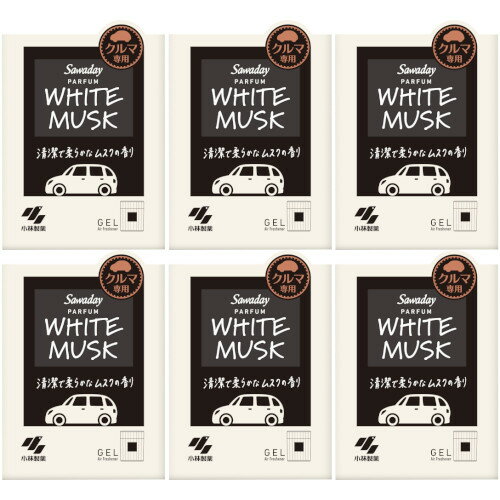 【6個セット】Sawadayクルマ専用ゲル パルファムホワイトムスク 110g(4987072096420-6)