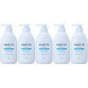 【5個セット】メリット リンスのいらないシャンプークールタイプ ポンプ 450ml(4901301448965-5)