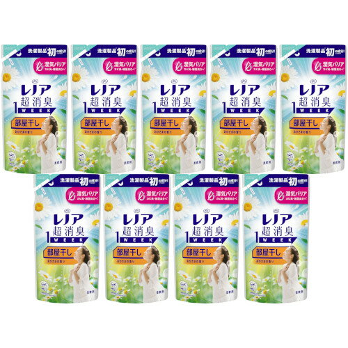 【9個セット】レノア超消臭1week部屋干しおひさまの香りつめかえ用 340ml(4987176312679-9)