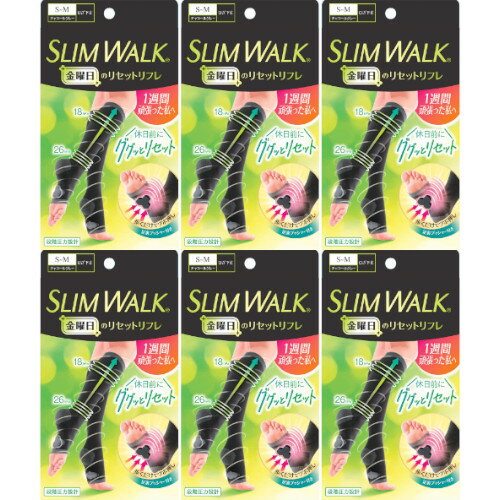 【6個セット】スリムウォーク 金曜日のリセットリフレS〜M チャコールグレー 1足(4902522681803-6)