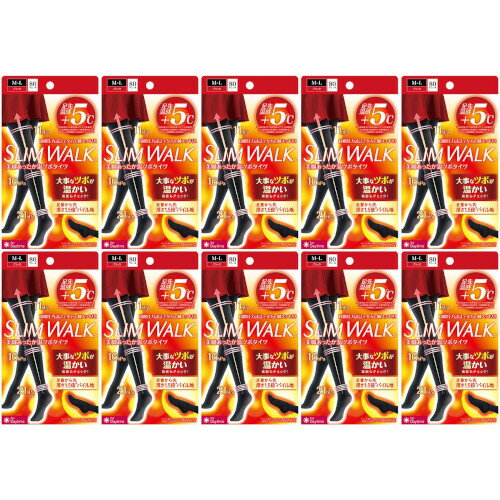 【10個セット】スリムウォーク 美脚あったか温ツボタイツ ML 1枚(4902522681797-10)