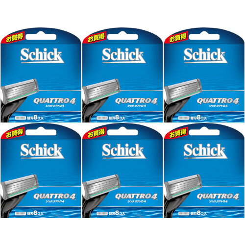 シック クアトロ4 替刃 8個入【6個セット】【メール便】(4891228303822-6)
