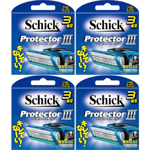 シック プロテクタースリー 替刃 8個入【4個セット】【メール便】(4891228303846-4)