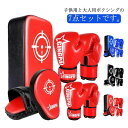 5点セット ボクシング キックボクシングパッド 子供用 大人用 ミット ボクシンググローブ 親子で 武術 キックミット テコンドー 空手 格闘技 パンチングミッ...
