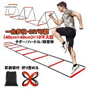 トレーニング ラダー 4m ミニ ハードル 練習用 野球 陸上 ラグビー アジリティー サッカー フットサル 練習器具 部活 陸上競技場 バレーボール テニス
