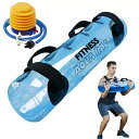 ウォーターバッグ ウォーターバッグ トレーニング 体幹トレーニング 器具 15kg 筋トレ器具 ウォーターダンベル 水 ウォーターバック コアトレーニング バーベル フットポンプ付き(4)