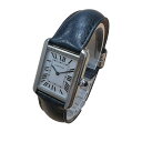 ☆CARTIER カルティエ タンクソロ 革ベルト SM レディース腕時計 QZ レザーベルト 腕時計