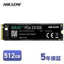 HIKSEMI SSD 512GB M.2 2280 NVMe PCIe Gen3x4 3D TLC NAND ゲーミングPC/ノートパソコン対応 5年保証 HS-SSD-WAVE PRO(P) 512G(2)