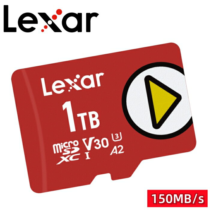 【ポイント5倍アップ】Lexar マイクロsdカード PLAY 1TB microSDXCカード UHS-I U3 V30 4K A2対応 Class10 R:150MB/s Nintendo Switch動作確認済 ポータブルゲーム機器 スマートフォン タブレット対応 LMSPLAY001T-BNNNG