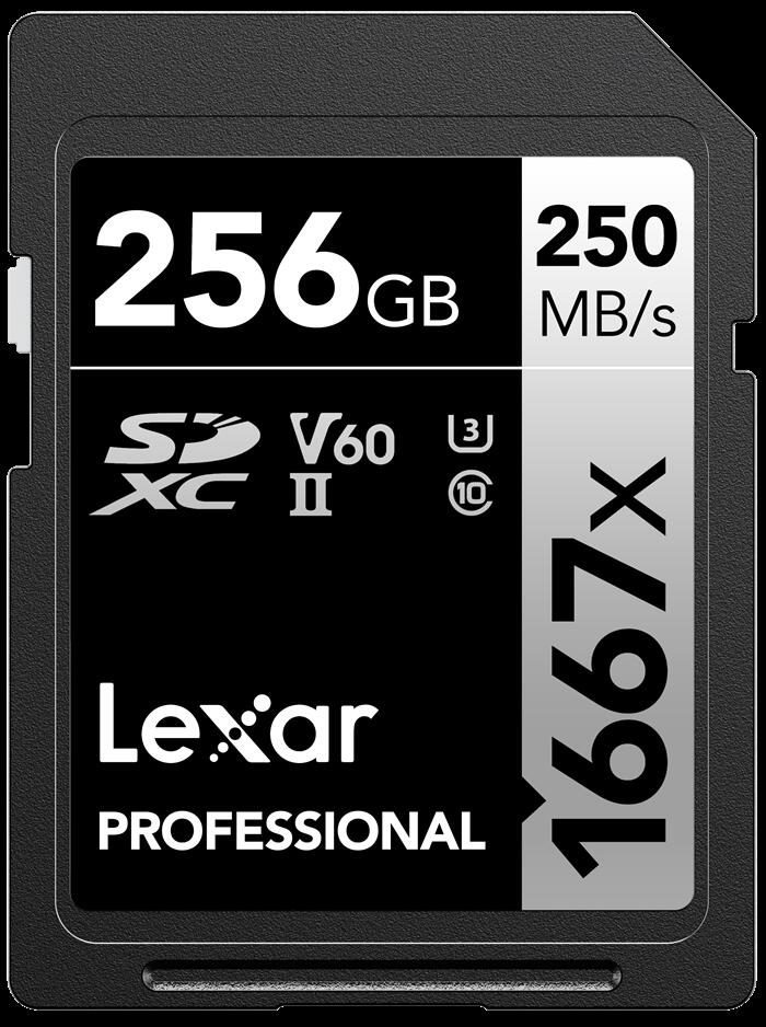 Lexar Professional 1667x SDカード 256GB SDXCカード 256GB UHS-II カード SILVER シリーズ メモリカード 高速転送 4K 動画対応 速度V60ビデオスピード プロフェッショナルユーザー 最大で読込250MB/秒 書込120MB/秒 10年保証 国内メーカーサポート