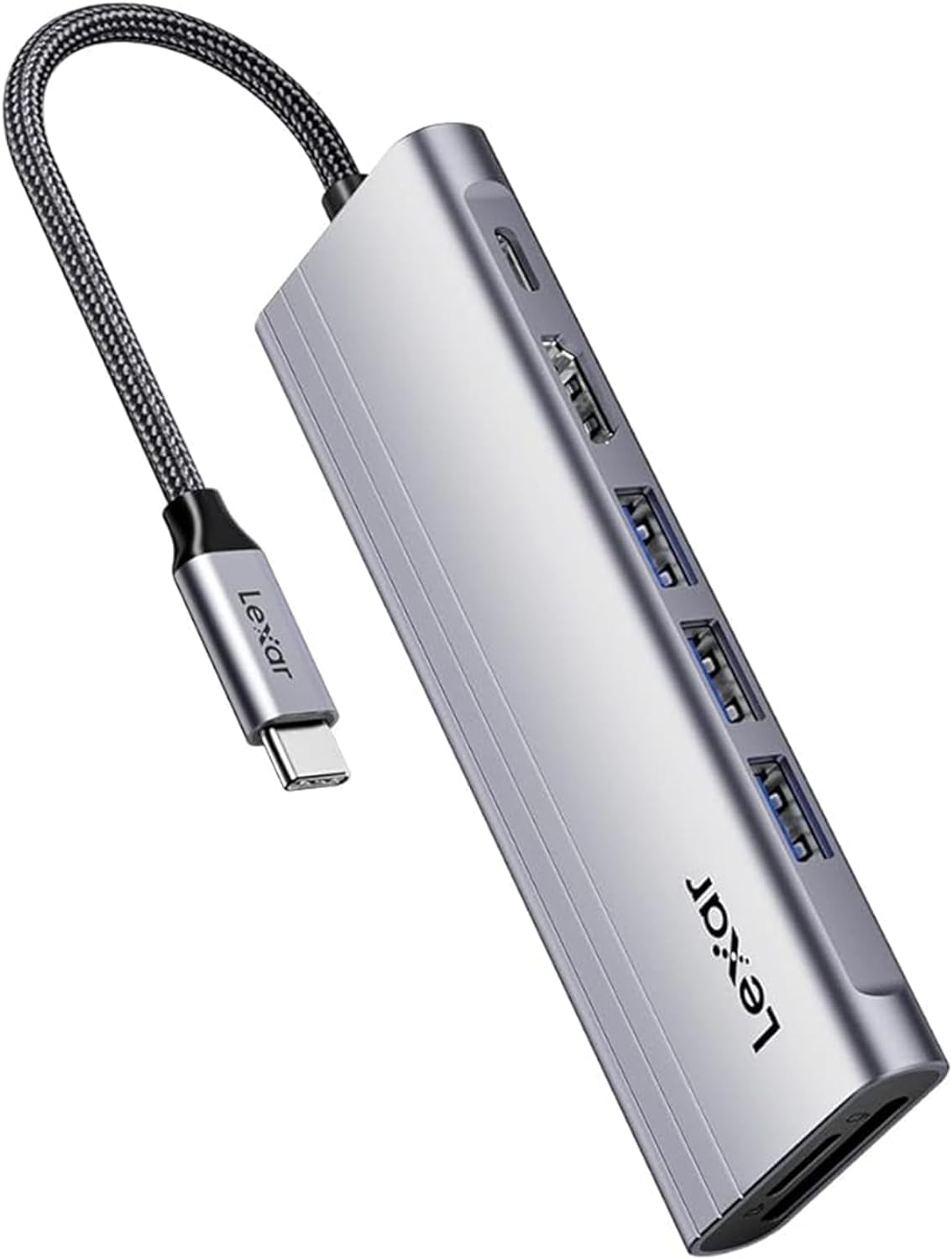 LT[ Lexar H31 7-In-1hbLOXe[V nu Type-C USB 3.2 Gen 1 }`|[gA_v^[ hO USB Type-A SD microSD HDMI 2.0 4K 60Hz LPAH31N-RNHNG