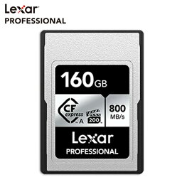 Lexar Professional CFexpress Type A カード 160GB SILVER シリーズ 高耐久pSLC 最大読込 800MB/s 最大書き 700MB/s VPG200 ビデオ ゴージャス Sony Alpha 国内正規品 メーカー10年保証