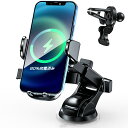 【P10倍還元⇒2,350円！】 【楽天1位】 スマホホルダー 車載ホルダー ワイヤレス充電 スタンド Qi 対応 ワンタッチ 開閉 最大15W出力 360度回転 スマートセンサー スマホスタンド 縦置き 横置き ダッシュボード 伸縮アーム 車載用 急速充電 吸盤 iPhone Android 送料無料