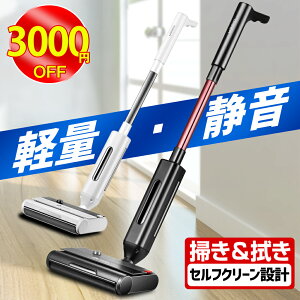 【19,980円&3000円OFFクーポンで！】 掃除機 水拭き 乾湿両用 乾湿両用掃除機 コードレス掃除機 コードレス コードレスクリーナー 水拭き両用 強力吸引 サイクロン 自動調節 長時間稼働 自走式 充電式 LED 家庭用 オフィス フローリング 新生活応援 プレゼント 送料無料