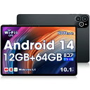 【最安値挑戦★クーポンで最安15,920円】Android14 タブレット 10インチ 6000mAh大容量 Wi-Fiモデル RAM12GB ROM64GB 1280*800解像度 IPS液晶 軽量 ネット授業 OTG対応 大人気 おすすめ タブレットPC 誕生日 プレゼント 格安タブレット プレゼント ギフト 子供 学習