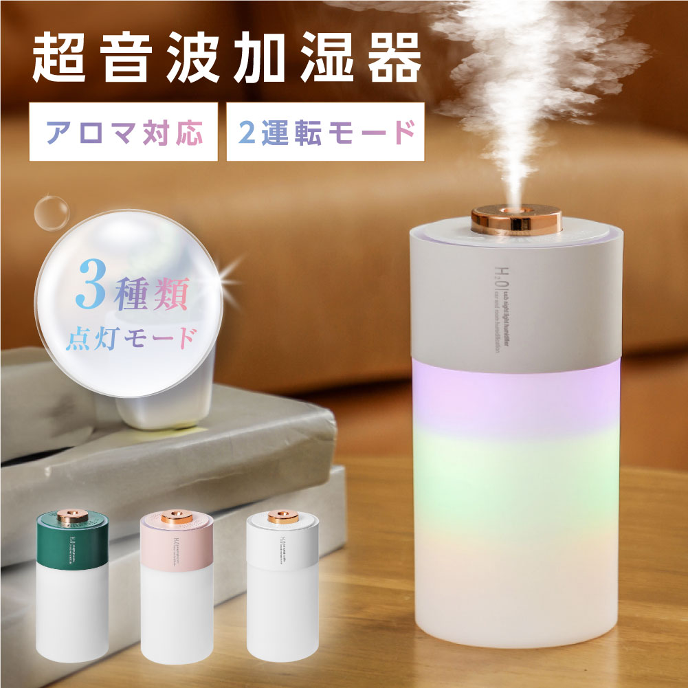 【6/4 20時～10%OFF】加湿器 卓上 超音波 オフィ