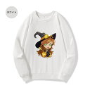 【ハロウィン限定】黒 冬服 秋服 お揃い ペアルック メンズ 速乾 軽量 衣装 レディース 白 長袖 軽い トレーナー カップル 丸首 親子 スウェット クルー...