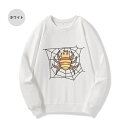 【ハロウィン限定】黒 冬服 秋服 お揃い ペアルック メンズ 速乾 軽量 衣装 レディース 白 長袖 軽い トレーナー カップル 丸首 親子 スウェット クルー...