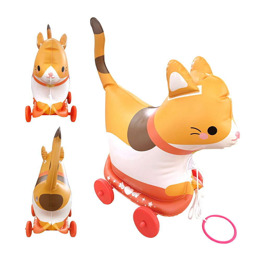 おさんぽにゃんにゃん_6個セット 【ベストトイズ　景品　子供会　縁日　お祭り　イベント　空気ビニール　ビニール　おもちゃ　エア玩具　膨らむ　風船　エアー　MyBest】の商品画像