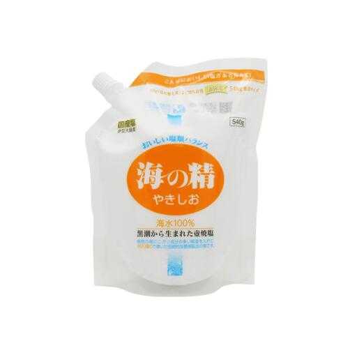 海の精 やきしお（国産）徳用サイズ（注ぎ口付き）540gのサムネイル