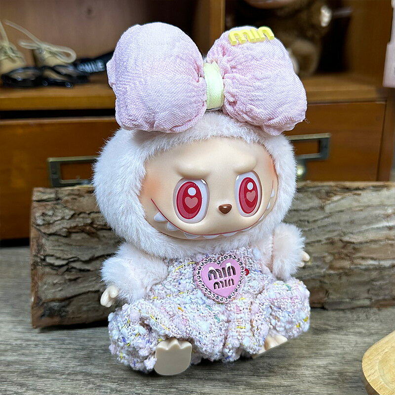 【新発売】 labubu ラブブ ぬいぐるみ服 ドレス着せ替え 服セット 着ぐるみ 17センチのサムネイル