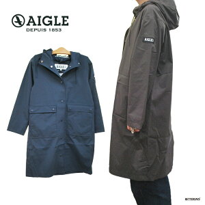 ロングレインコート 防水 レインウェア コート ウィンドブレーカー エーグル AIGLE レディース