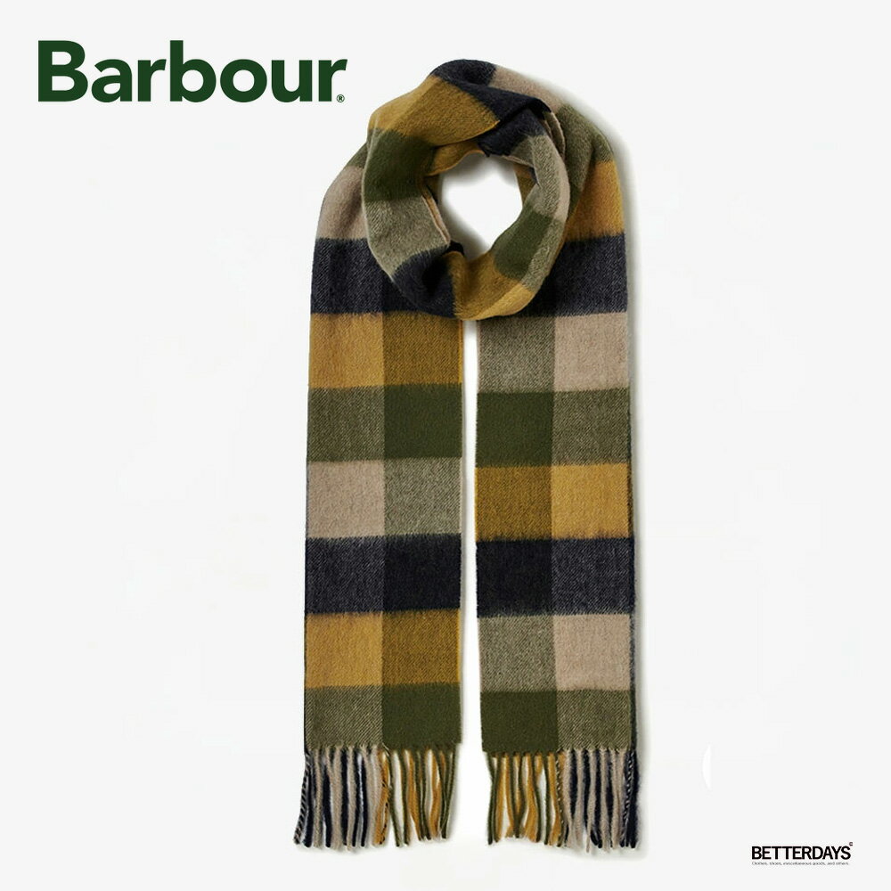 マフラー ユニセックス バブアー ラムズウール ブロックチェック マフラー Barbour 【国内正規品】USC0..