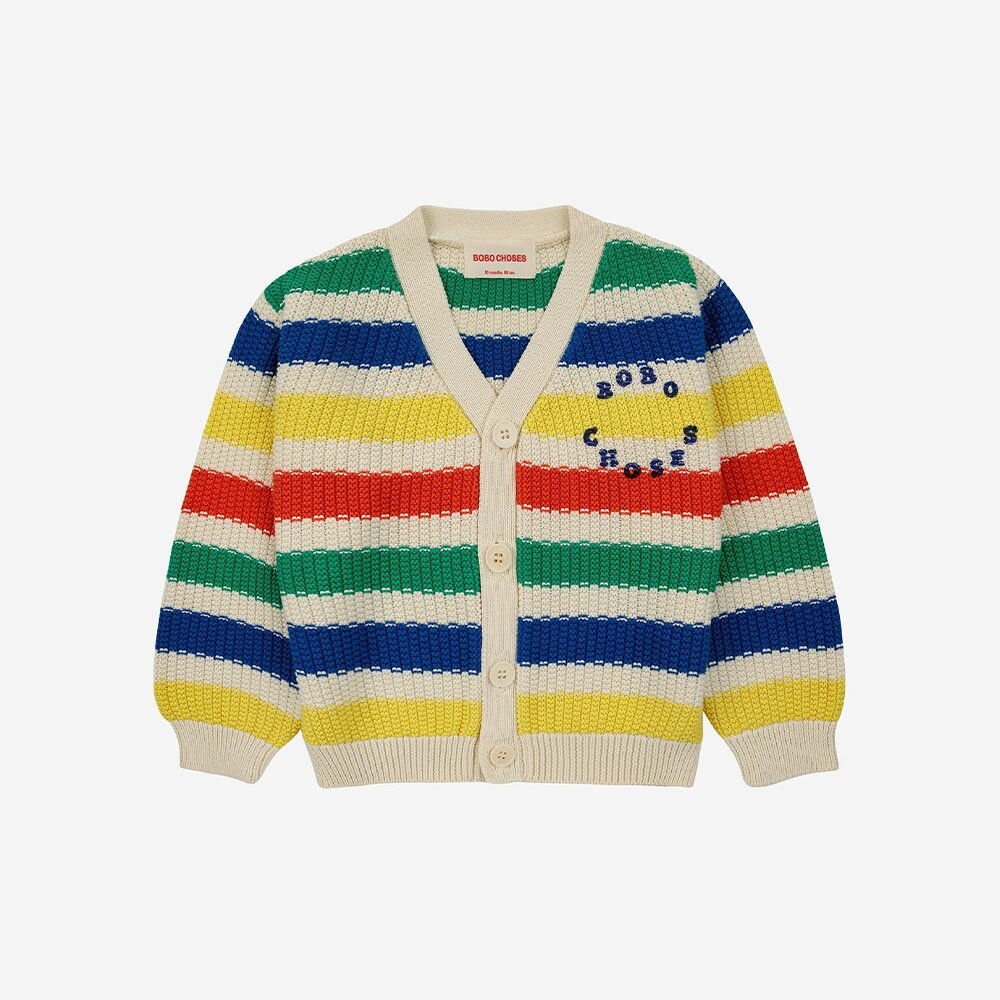 カーディガン ベビー キッズ ボボ・ショーズ ニット Baby Multicolor stripes Card...