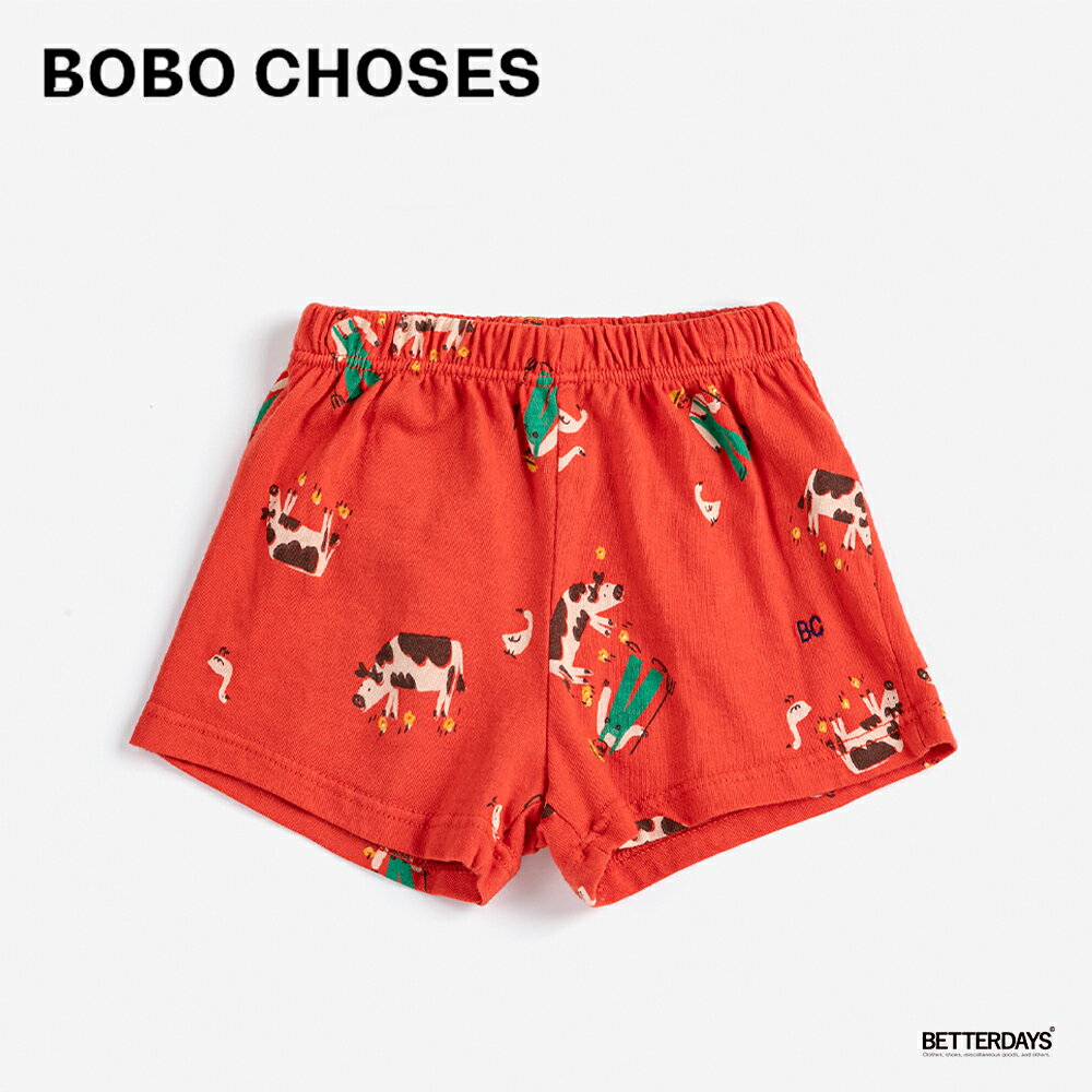 【先着利用順20%OFFクーポン配布中2/1ワンダフルデー】ショーツ ベビー キッズ ボボ・ショーズ Farm Adventure all over shorts【国内正規品】 Bobo Choses B126AB052