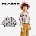 Tシャツ キッズ ボボ ショーズ 長袖 トップス Cat O 039 Clock all over LONG SLEEVE T-SHIRT 95-140cm 【国内正規品】 Bobo Choses