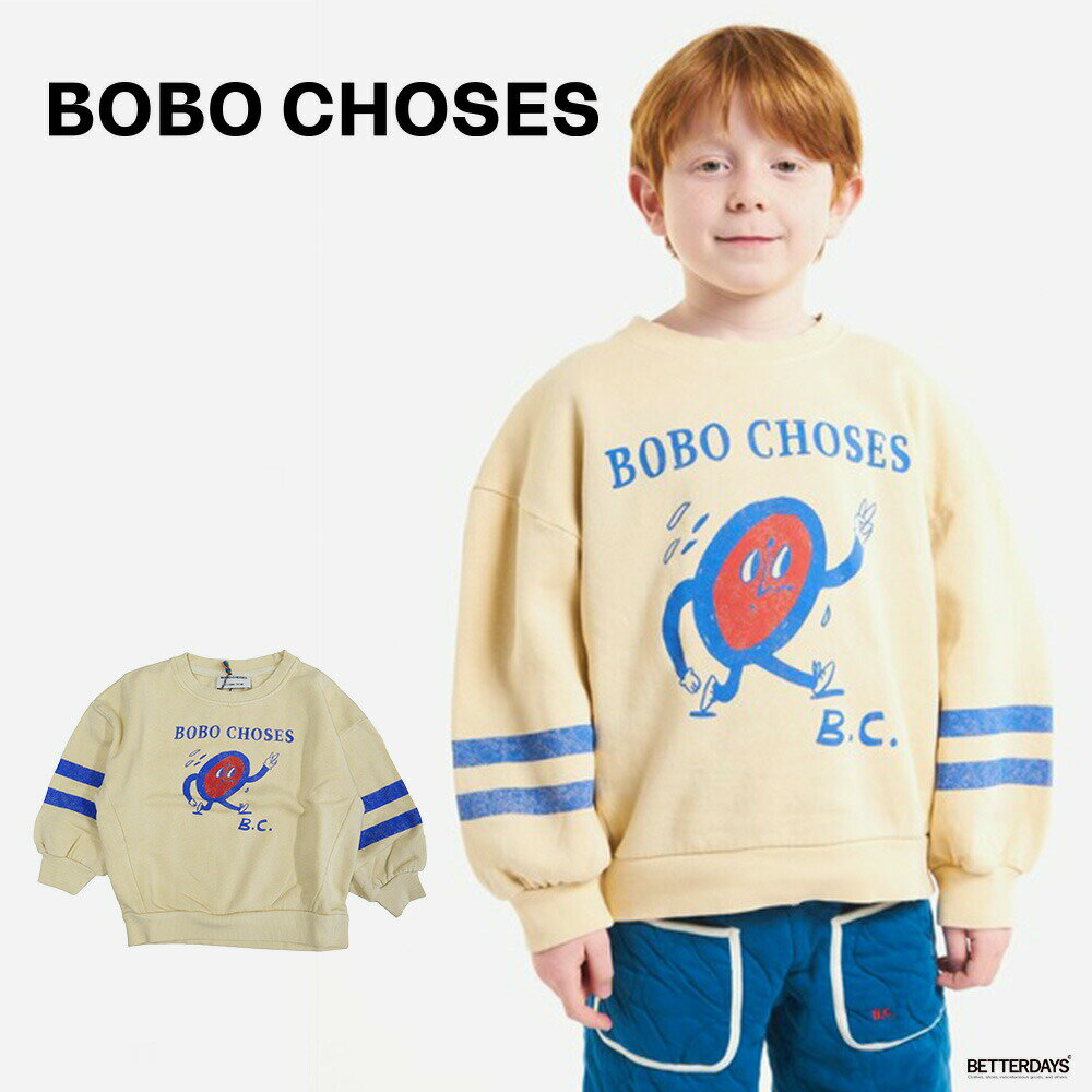 スウェット キッズ トレーナー ボボ ショーズ 長袖 トップス Walking Clock sweatshirt 95-140cm 【国内正規品】 Bobo Choses