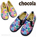 【アウトレット/50%OFF】スニーカー キッズ chocola ショコラ 13cm-19cm 花 フラワー 総柄 スリッポン シューズ 靴 子供