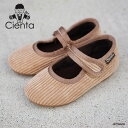 ワンストラップシューズ キッズ ベビー シエンタ Cienta コーデュロイ フラットシューズ 靴 14-21cm【国内正規品】500049