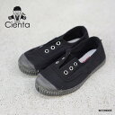 デッキシューズ スリッポン スニーカー キッズ シエンタ Cienta キャンバス シューズ ブラックソール 靴 13-21cm【国内正規品】 N70997